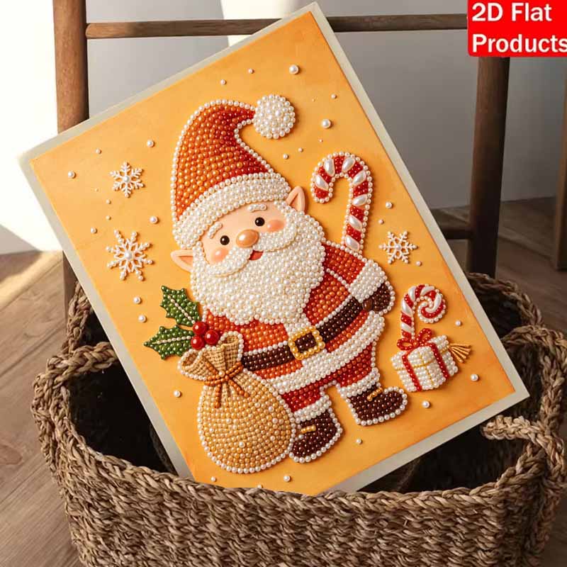Christmas Pearl Painting Kit Handmade DIY Santa Claus Candy Cane Snowflake Home Decoration Painting