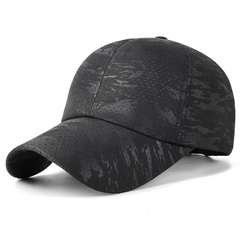 New quick-drying perforated light plate dark flower baseball cap simple breathable sun hat outdoor sports cap