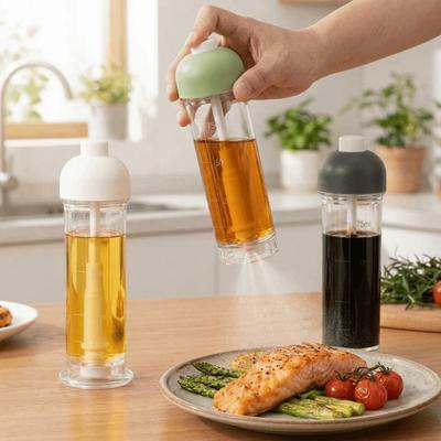 Plastic Press Oil Sprayer Food Grade Cooking Oil Dispenser Practical Seasoning Bottle Barbecue