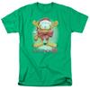 Garfield Unwrap The Joy! T Shirt Mens Licensed Christmas Comics Tee Kelly Green