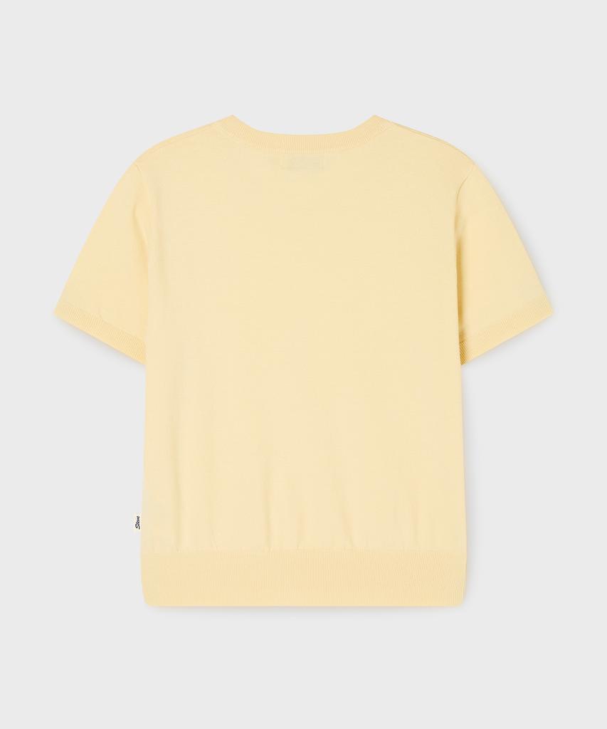Who.A.U Steve R-Neck Plain Short Sleeve Sweater/Whkag2425F