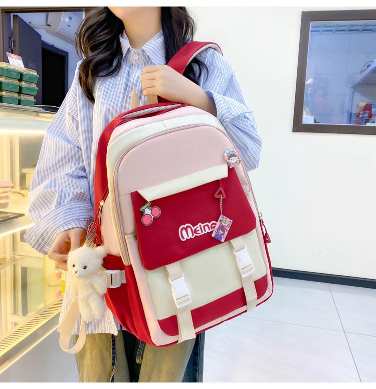 Schoolbag Female Junior High School Student Backpack Student Large Capacity Schoolbag