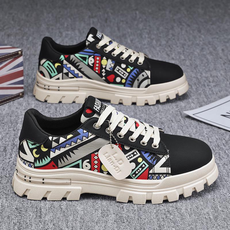 

Персонализированные модные туфли 2025 года, новые мужские туфли на низкой платформе, повседневные туфли для работы, спорта, серфинга 39