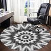 1PC Circular Pattern Chair Carpet for Office Non-Slip, Lightweight, Machine Washable Rug for Office, Sleeping, Room - Holiday Decoryy251009069