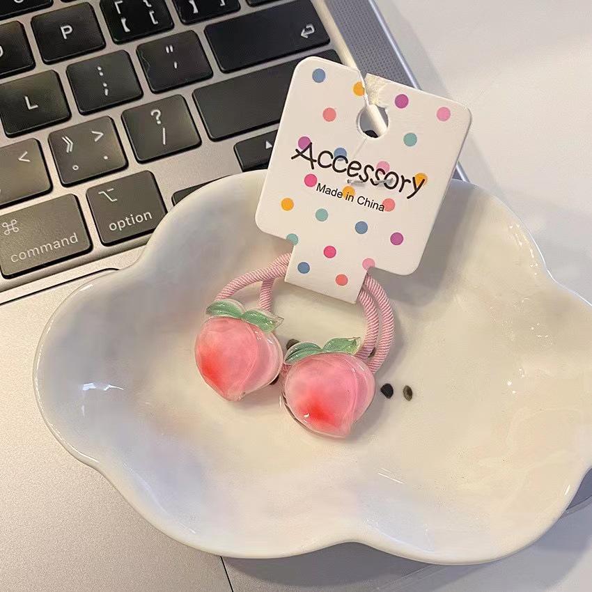 Fruit-Themed Mini Hair Ties for Little Girls – High Elasticity Rubber Bands