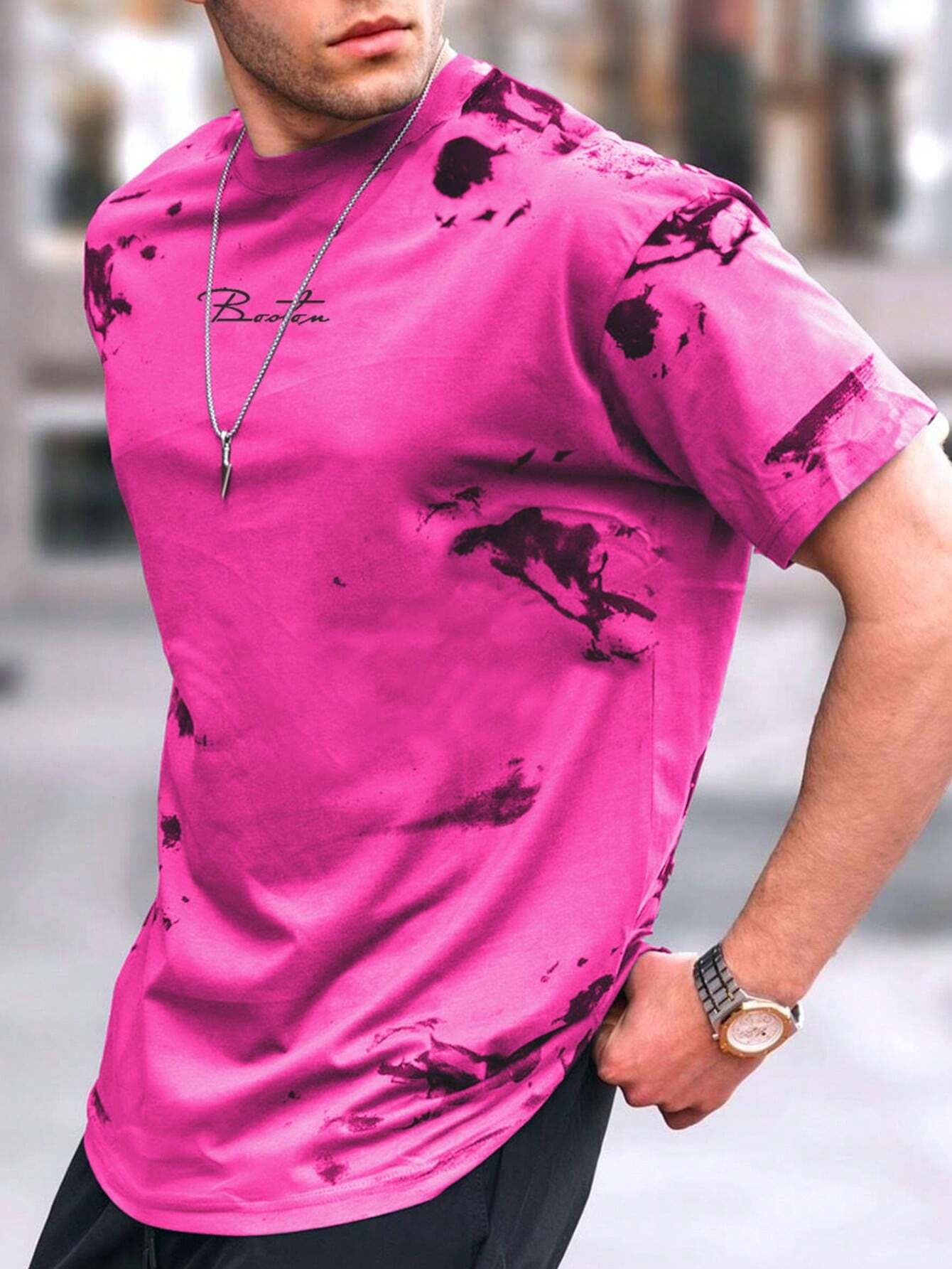 

Мужская футболка Manfinity LEGND с рисунком тай-дай с буквенным принтом XL