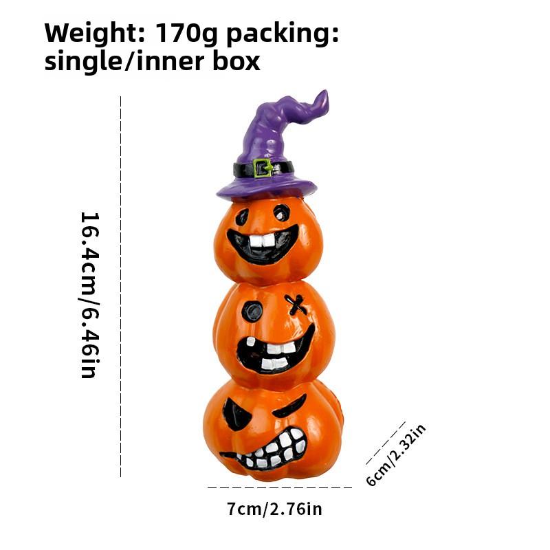 New Arrival Halloween Decorations Smiling Face Scary Pumpkin Resin Ghost Festival Home Party Ornaments