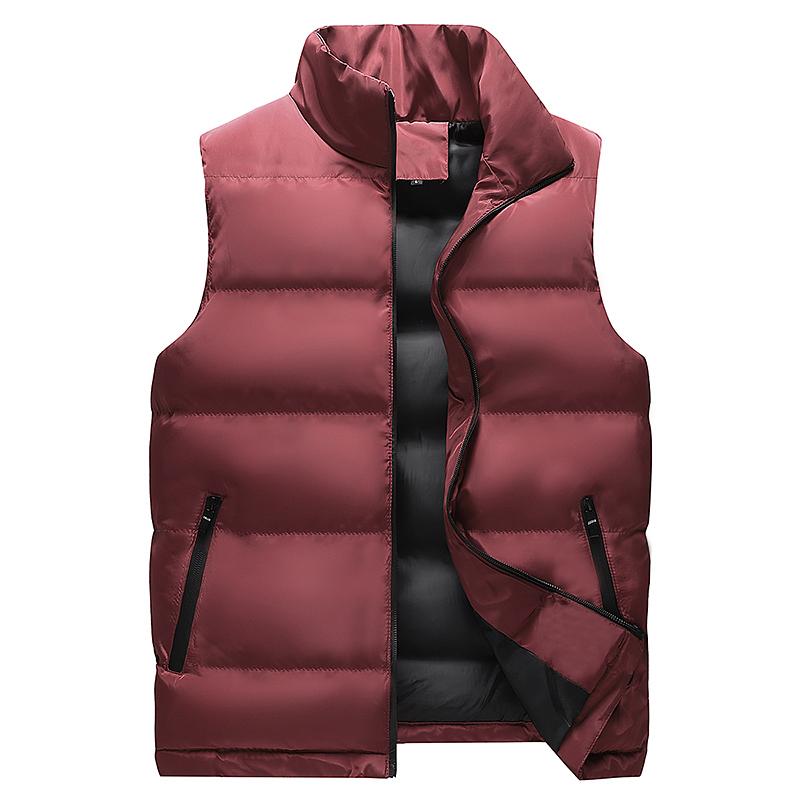 Autumn and Winter Vest Men's Handsome Trendy Waistcoat Warm Vest Youth Sleeveless Sports Coat Vest