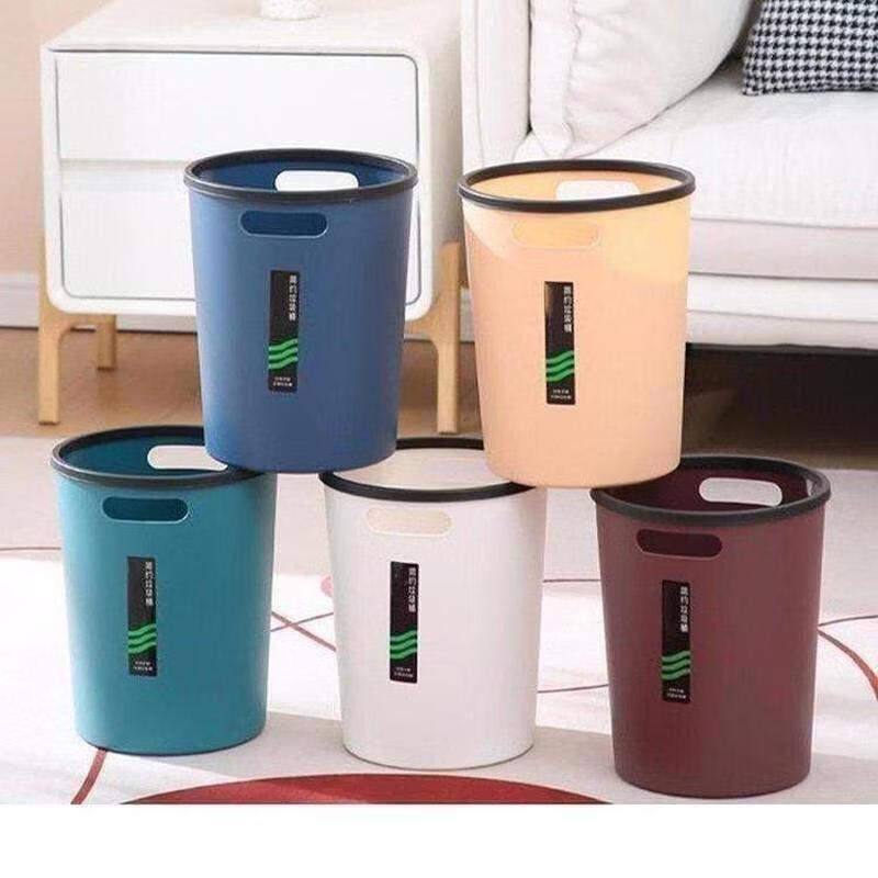 Flip-Top Plastic Trash Can