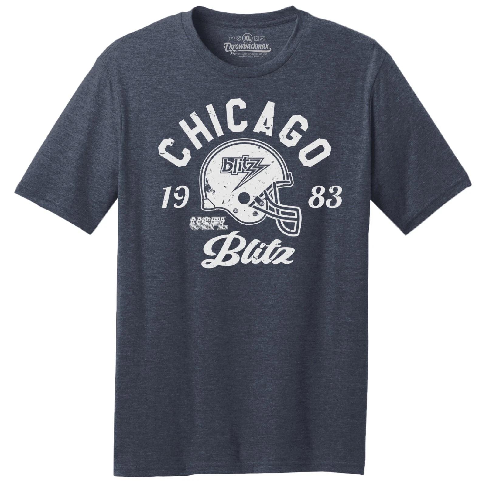 Chicago Blitz 1983 USFL Football TRI-BLEND Tee Shirt L