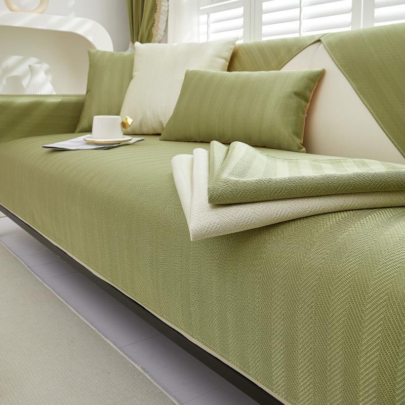 Summer Ice Silk Sofa Cushion  New Mat Cushion, Modern Simple Universal Non-Slip Sofa Cover Seat Cushion