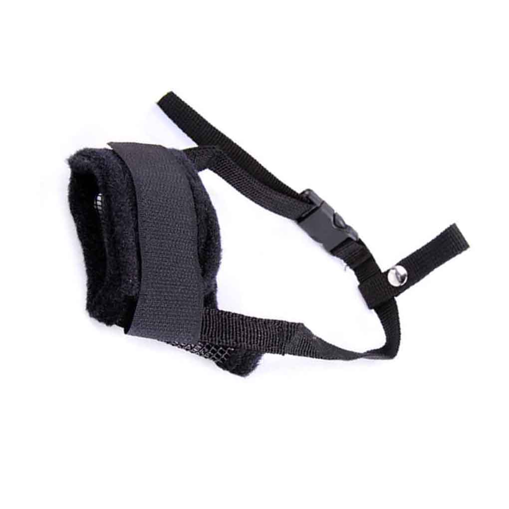 Pet Muzzle Portable Anti-bark Adjustable Breathable Sticker Type Outdoor Walking Playing Training Mouth Cover with Buckle
