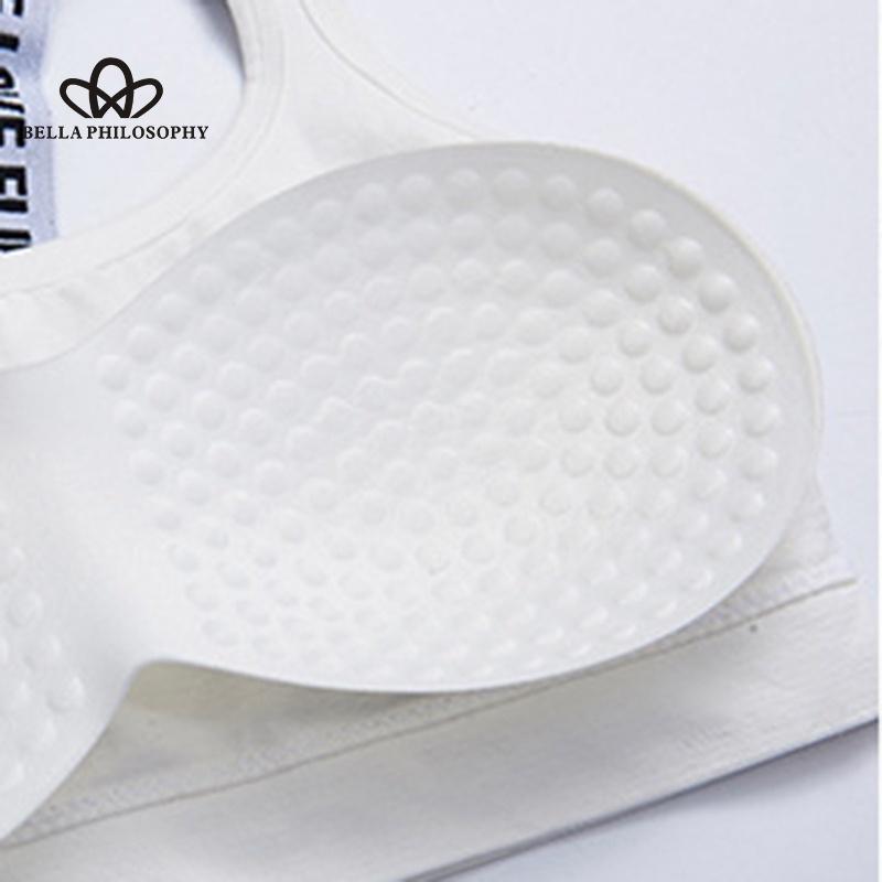 Women Shockproof Sports Bra Stretch Athletic Brassiere Push Up Bras Top Seamless Padded Running