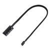 4-Pin Connector PWM Fan Hub Black Power Splitter Connector Fan Splitter Cable  PC Case Internal