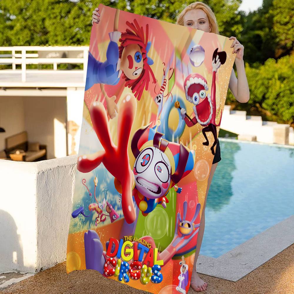 Anime The Amazing D-Digital Circus Classic Vintage Beach Towel Quick dry Soft Yoga Swimming Resort Mountain Climbing Towel