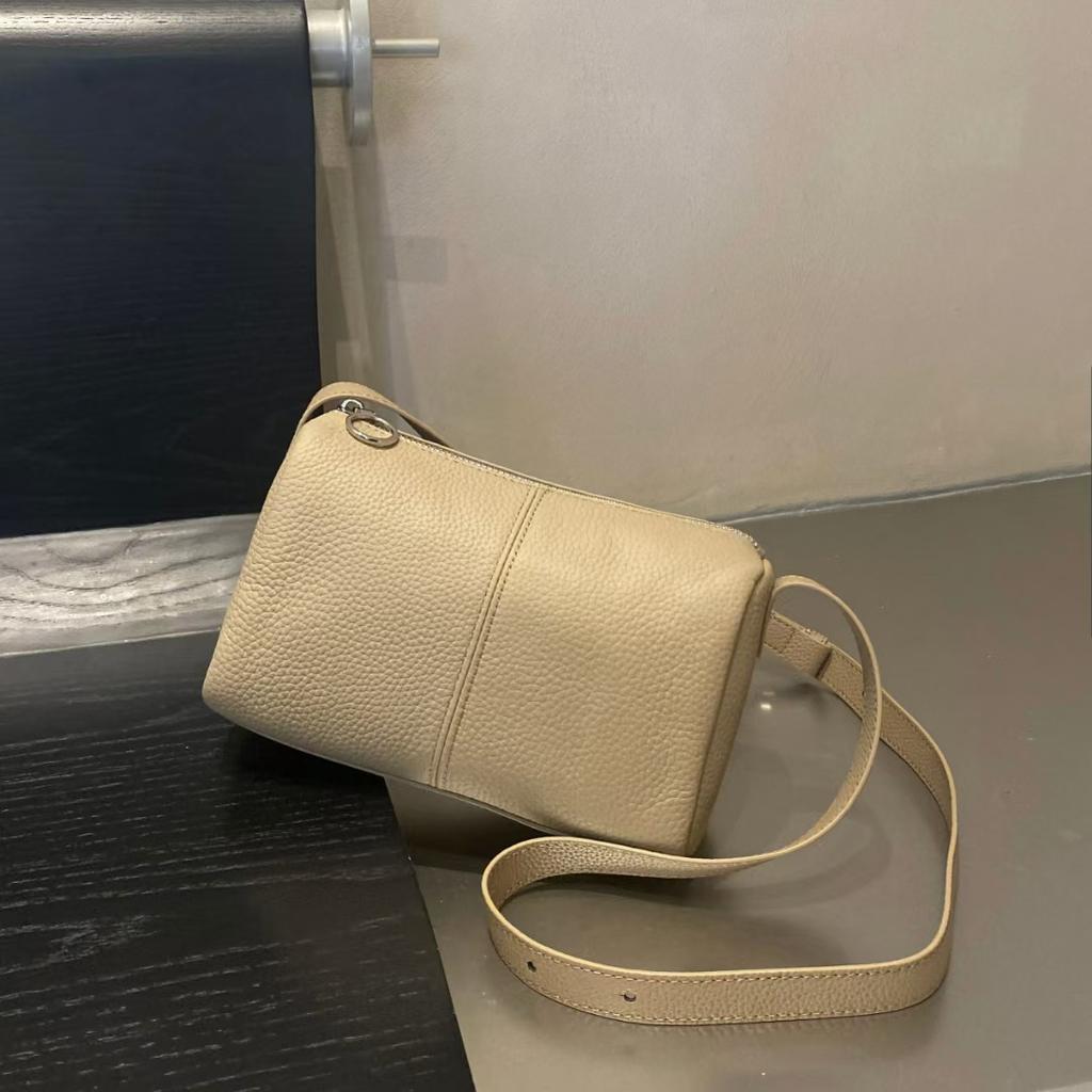 First Layer Cowhide Women's Bag, Simple Women's Shoulder Bag, Premium Texture Messenger Bag, Commuter Casual Leather Bag