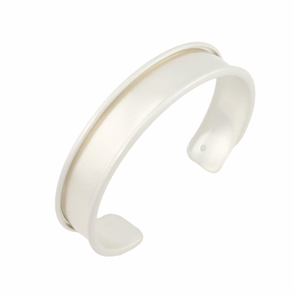 18K Genuine Gold Wide Open Bangle Pure Copper Simple Bracelet Base for Women