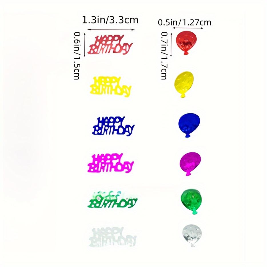 1Set 1200pcs Happy Birthday Confetti - Metallic Foil Balloon&Table Scatter Decorations for Birthday Parties, Festive Table Decor