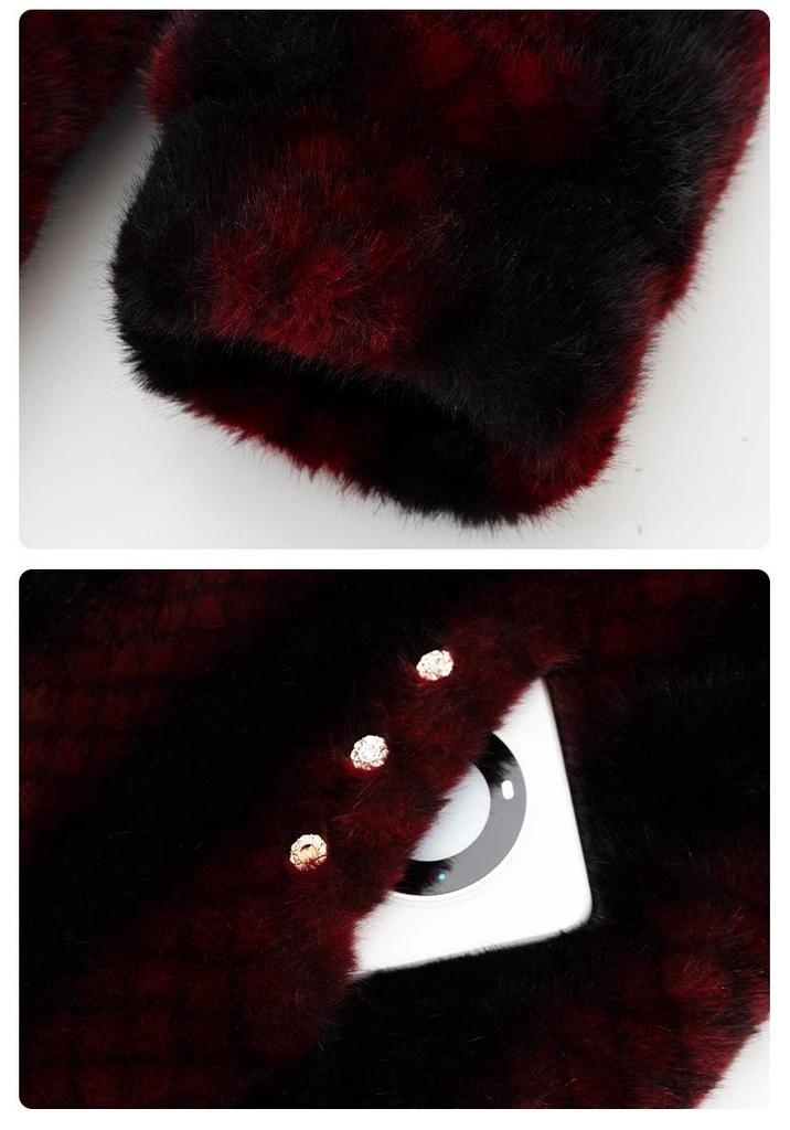 Grandma Winter Faux Mink Velvet Coat - New Style Fur Collar Jacket for Middle-Aged & Elderly Women, High-End Mom's Warm Clothing