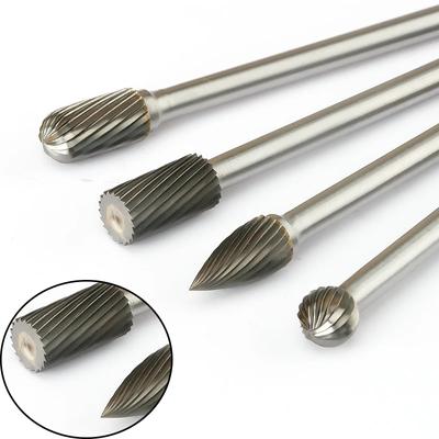 150mm Uzunluk 1 Adet Tungsten Karbür Döner Dosyalar Silindirik Yuvarlak Keskin Tip 6mm 8mm 10mm Ağaç İşleme Metal Freze Kesici