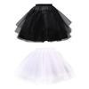Krinoine Unterrock Polyester Mehrlagig Kurz Halbslip Unterrock für Mädchen Hochzeit Braut Unterrock Slip