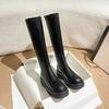 Platform Heel Women Knee-High Boots Fashion Comfort Warm Fur Shoes Autumn Winter Women's Knight Long Booties