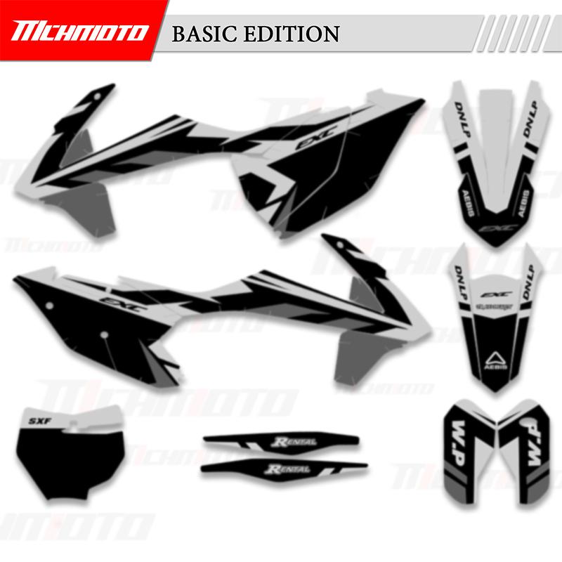 MCHMFG Graphics Backgrounds Decal Stickers Kit For KTM 125 250 300 350 450 SX SXF 2016 2017 2018 EXC EXC-F XCW 2017 2018