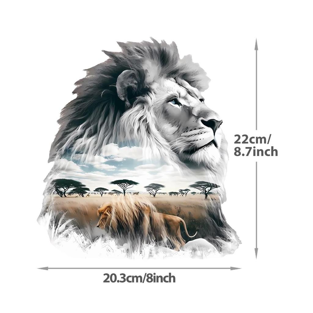 Iron Sticker For Clothing Forest Lions Diy Heat Press Appliqued T-Shirt Hoodies Iron On Transfer Easy To Print