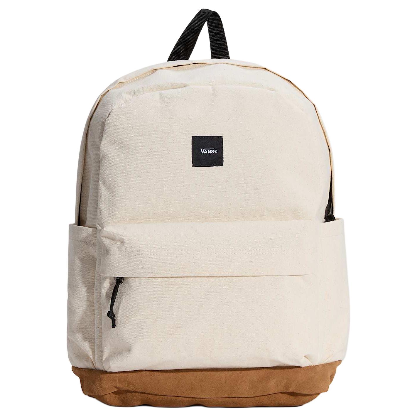 Vans Old Skool Zipper Closure Cotton Backpack Unisex backpack Beige VN000HRJ7VJ Beige