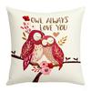 Vikama Valentine'S Day Gift Cushion Set Owl And Love Sofa Bedroom Home Decoration Pillowcase Without Inner Core