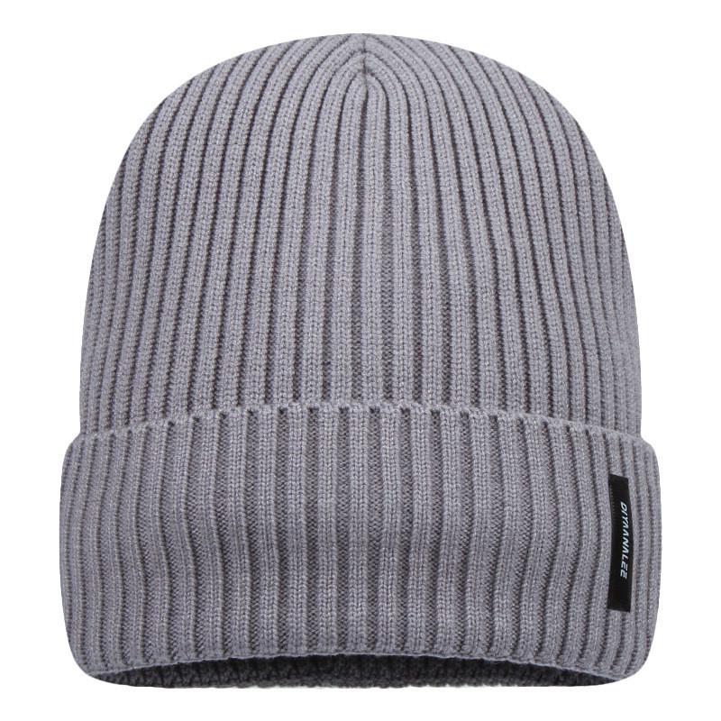Gestrickte Mütze für Herren Damen Winter Wärme Winddicht Fleece Einfarbige Freizeitkleidung