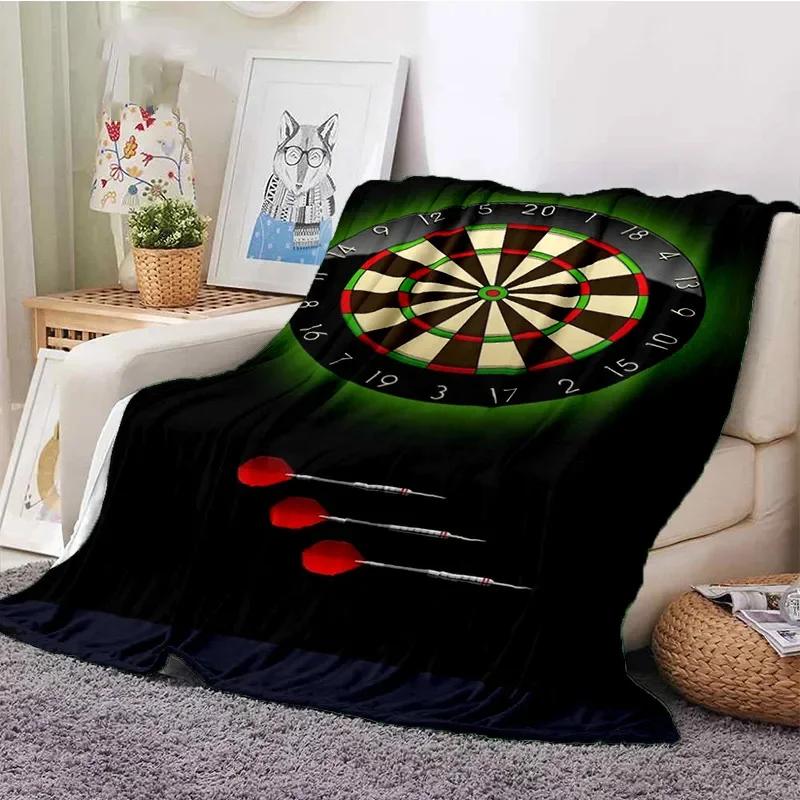Darts Pattern Flannel Throw Blanket Blank Soft Warm Series and Ice Fire Darts Fashion Flannel Warm Sofa Bed Camping Kids Gifts