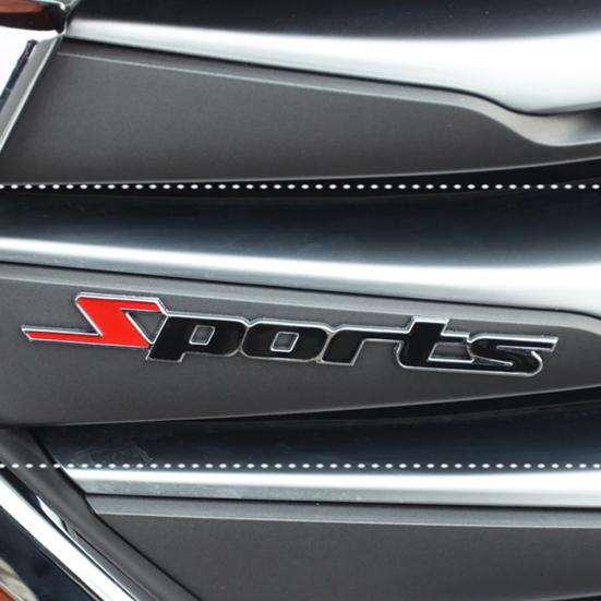 Sport-Buchstaben, Auto-Beschriftungsaufkleber, LKW-Styling, Chrom, 3D-Metall-Dekor-Emblem