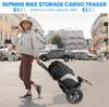 Robuster faltbarer Strandwagen mit Sitzlehne, All-Terrain-Rädern, tragbarer Outdoor-Wagen für Camping, Anglerausrüstung Transport