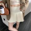 Damen High-Waist A-Linien Faltenrock - Schlankmachend, Kurzer College-Stil für Frühling & Herbst