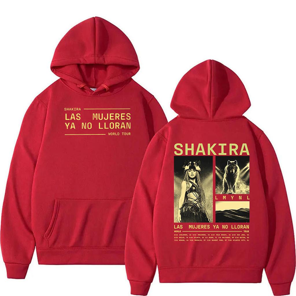 Singer Shakira Las Mujeres Ya No Lloran World Tour 2026 Hoodie Unisex Hip Hop Vintage Fashion Pullover Sweatshirt Streetwear