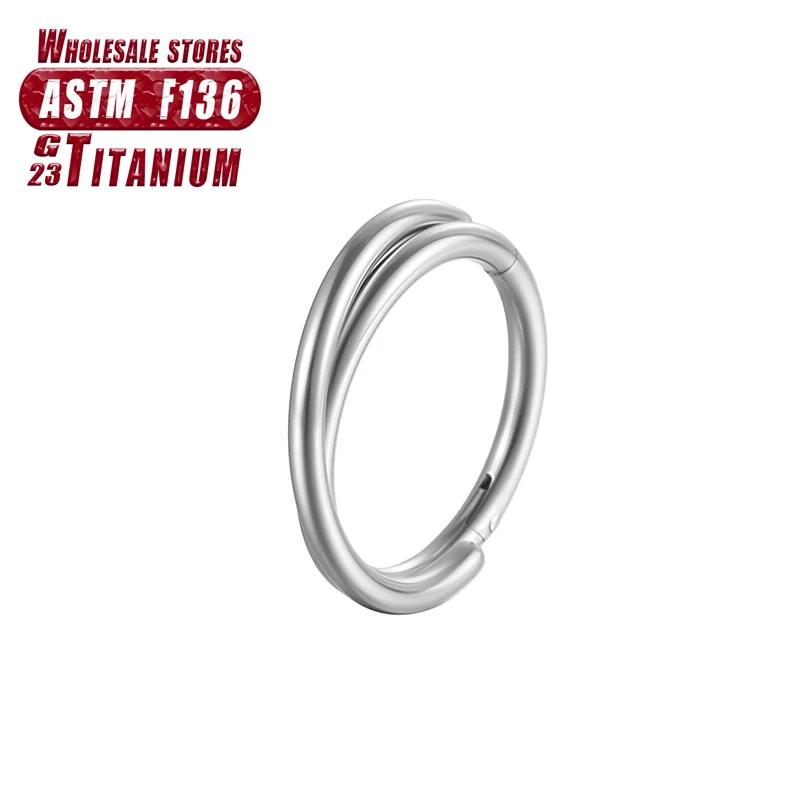 F136 Titan Piercing Septum Zirkon Ohr Tragus Knorpel Nasenringe Daith Helix Ring Clicker Schmuck für Damen Mädchen Geschenk