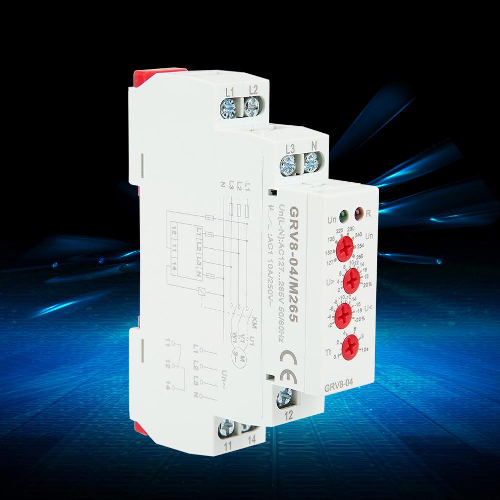 GRV8 04 3 Phase Voltage Monitoring Relay Phase Sequence Phase Failure Protection M265