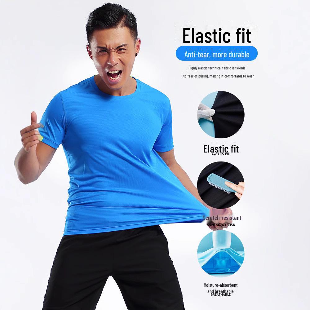 Rychleschnoucí tričko s kulatým výstřihem na zakázku - Tištěné logo, Uniforma s krátkým rukávem pro práci, třídu, DIY nebo maratonské skupiny