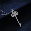 Prošel testem diamantů celkem 1 karátový moissanit stříbrný přívěsek náhrdelník s módním klíčem Nové šperky pro ženy