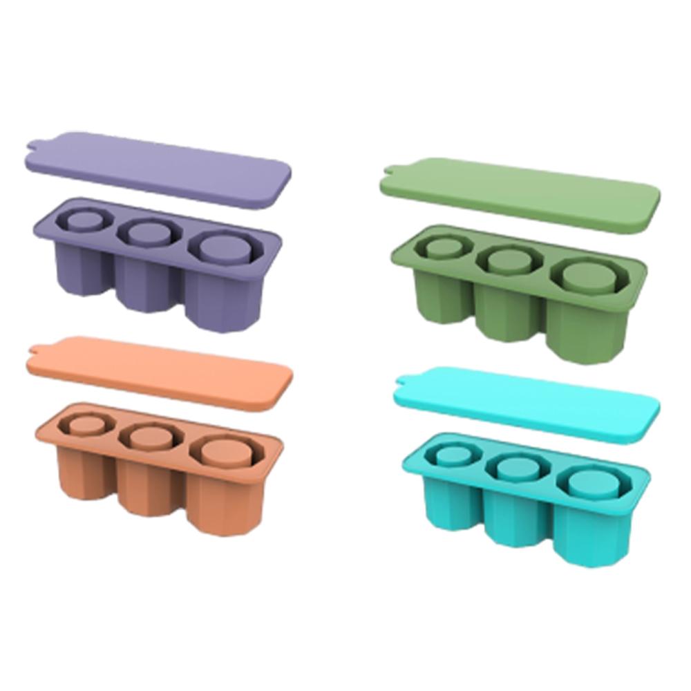 3 mřížkové duté válcové formy na výrobu kostek ledu, šablona na výrobu ledu na whisky