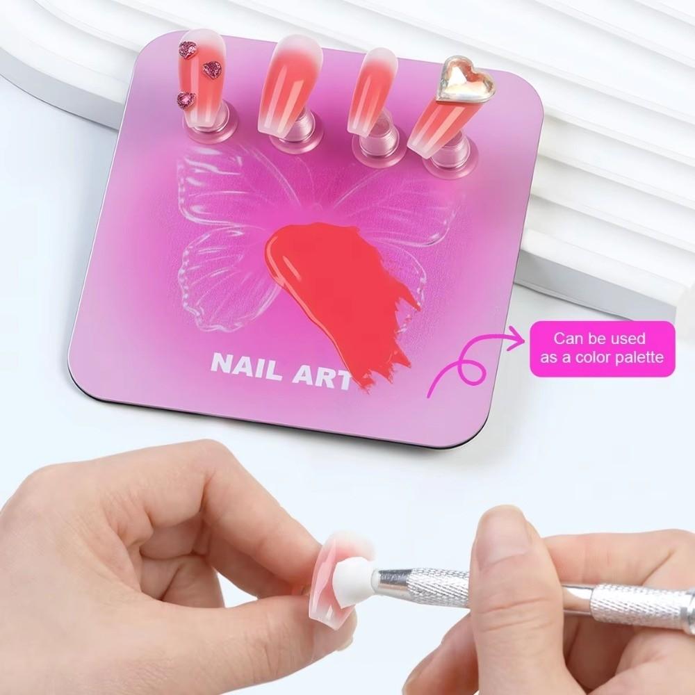 Heart Nail Holder Alloy Stand Nail Art Practice Holder New Drawing Pallet  Nail Supplies