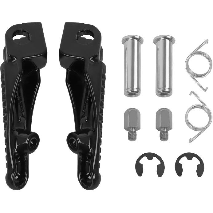 CHIFUN Motorcycle Foot pegs Front Footpeg Footrest Pedal Replacement for Kawasaki ZX-4R ZX4RR ZX4R ZX-4RR 2023-2024 CNC Aluminum Motorcycle Non-slip