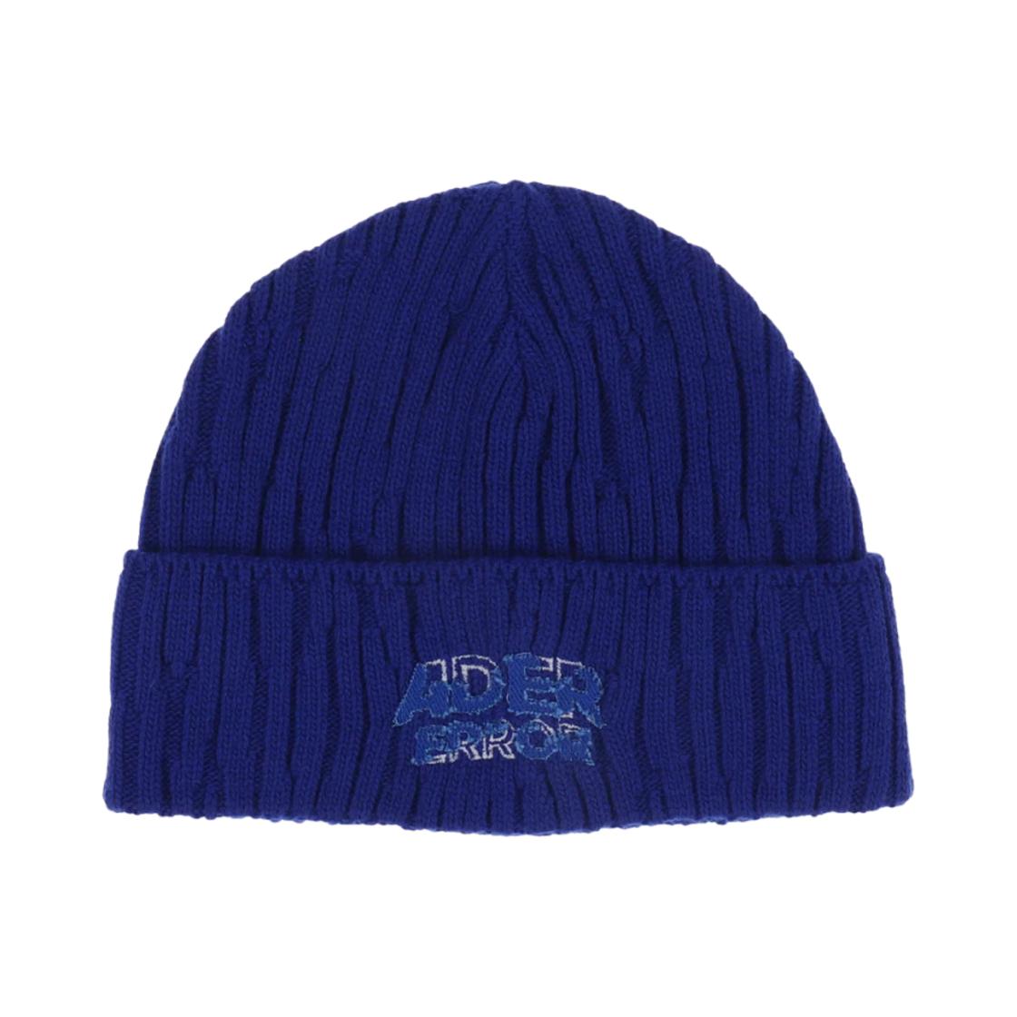 ADERERROR Edca Logo Beanie Z-Blue ONE SIZE
