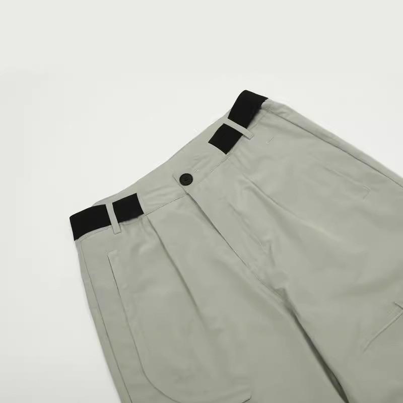 Unisex Retro Workwear Cargo Pants Loose Straight Fit Cotton Casual Trousers With Large Pockets
