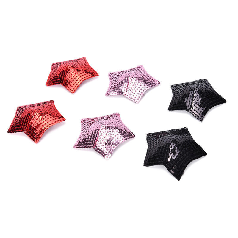 Ladies Sexy Sequined Tassel Star Stick On Pasties Breast Plain Nipple Covers