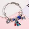 Braccialetto Cartoon Stitch con Ciondolo in Lega e Diamante Gioiello per Regalo Souvenir di Viaggio