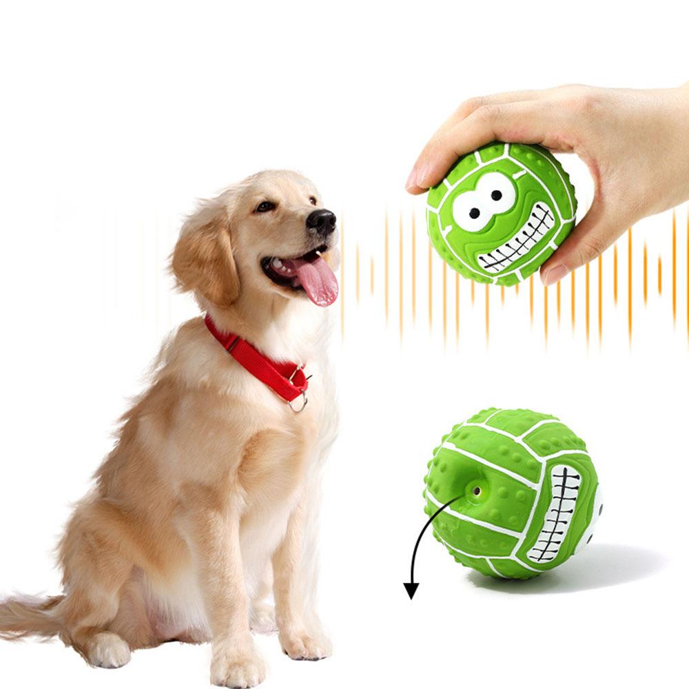 Interactive Dog Squeak Ball With Funny Expressions Soft Non-Toxic Latex Chew Toy Teeth Grinding Playtime Gift For Dogs 5