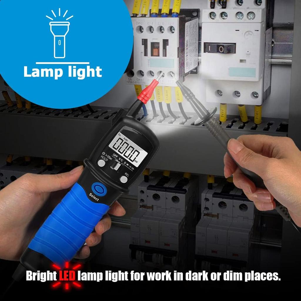 Pen Type Digital Multimeter BTMETER BT-38C AC DC 600V High Voltage Tester 60M Ohm Resistance Capacitance Diode Test Continuity Alarm Backlit LCD Lamp