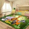 VIKAMA Cartoon Animated Carpet Green Eye Protecting Mat Soft Non Slip Children's Play Mat Doormat Bedroom Living Room Home Decor